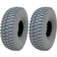 Wanda Tyre Grijze banden voor scootmobielen, 260 x 85, profielband, 3.00-4, niet-afgevend – set van 2