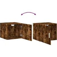 vidaXL Wandkast 45x42,5x40 cm bewerkt hout gerookt eikenkleurig
