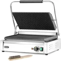 Hendi Neem contact op met Grill Panini XL, Tafelgrill, Grijs