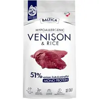 BALTICA Adult Hertenvlees met Rijst XS/S, 3 kg. Hypoallergeen droogvoer voor kleine en mini-hondenrassen