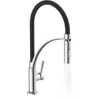 Schutte CORNWALL Design Keukenkraan - Mengkraan - Lage, Draaibare Uitloop - Draaibare Mousseur - Chroom