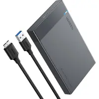 UGREEN - Externe Harde schijf behuizing voor 2'5" SATA HDD/SSD - USB3.0 - Zwart