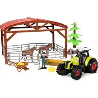 Toi-Toys Ackers Ville Paardenstal met Tractor Licht en Geluid Speelset, 14dlg.