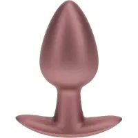 Ouch! Gladde Siliconen Buttplug 3.4 cm - Rose Goud
