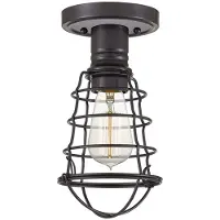 QUOIZEL LED Plafondlamp Mixon | 1X E27 Max 60W | Dimbaar | Palladian Bronze