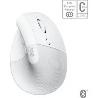 Logitech Lift voor Mac Verticale Ergonomische Muis Wit
