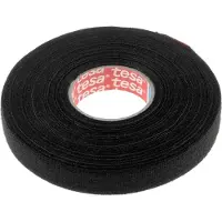 TESA Linnentape PET-wol - 15 mm breed - 250 um dik - Tot 105 graden - 25 meter - zwart