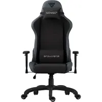 Sense7 Spellcaster FUKU PU - Gamingstoel - Belastbaar tot 150 kg - Stof & Eco-leer - Bureaustoel - Ergonomische Stoel - Max. 185 cm - Zwart en grijs