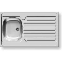 Pyramis Spoelbak 1 Bak Rvs 100x60cm Met Afdruiprek Rvs
