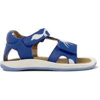 Camper Camperunisex voor kinderen. K800580-001 Twins Leren Sandalen blauw (22), Leer, Plat, Klittenband, Casual, kinderkleding