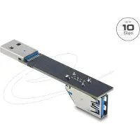 DeLOCK USB 10 Gbps Adapter USB Type-A female to male rotated 90° downwards