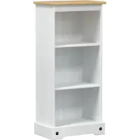 vidaXL Boekenkast 46 x 29 x 100 cm Massief grenenhout Wit