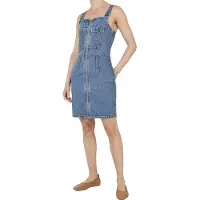 Pepe Jeans Dames Isla Mid spijkerjurk (S), Blauw, Denim, Mouwloos / spaghettibandjes PL9537846