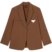 Armani Exchange Dames Bruine Pico blazer (XXS), Casual, Klassiek, Polyester XW001938AF21529U6136