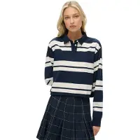 Superdry Oversized shirt 'Athletic Essentials' marine / natuurwit