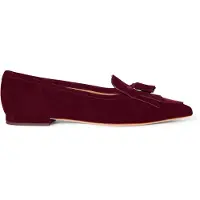 Lauren-ftw Lauren Ralph Laurenvoor vrouwen. 802P04175003 Ballerina Londyn in bordeauxrood suède schapenvacht (40), Leer, Plat, Geen, Casual, Granaatapp