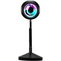 INF Tafellamp "Sunset" - Projectie van de zonsondergang, 16 kleuren, afstandsbediening Black