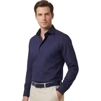 Olymp overhemd extra slim fit donkerblauw effen