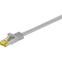 Goobay 5 m RJ45 patchkabel CAT 6A S/FTP (PiMF), 500 MHz, met CAT 7 ruwe kabel, grijs LSZH halogeenvrij, koper