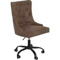 Invicta In hoogte verstelbare bureaustoel VICTORIAN vintage taupe met armleuning - 38793