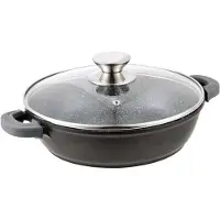 Cheffinger - Gietaluminium braadpan + deksel - afneembare