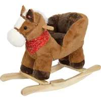 Small Foot - Houten Schommelpaard Bruin met Zitje en Geluid