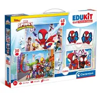 Clementoni - 4-in-1 Spidey Speelset - Meerdere spellen - 2 Puzzels - Memoryspel - 6 Blokken - Educatief Speelgoed - Vanaf 6 Jaar