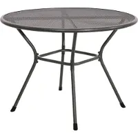 Lesli Living Nordic - Tuintafel rond - Gepoedercoat staal - Grijs/antraciet - Ø 105 cm