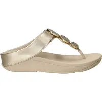 FitFlop Halo bead-circle metallic toe-post sandals