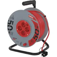 Emos P194504, 50 meter, voor binnen gebruik, IP20, 1,5 mm², Acrylonitril-butadieen-styreen (ABS), Rood