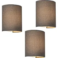 Lux.pro Wandlamp set van 3 Brüssel 20x17,5x13 cm grijs