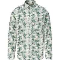 Campbell Casual overhemd Donkergroen