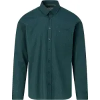Campbell Casual overhemd Donkergroen