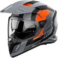 Airoh Bandit Horn, avonturenhelm ,Mat Grijs/Zwart/Oranje ,M