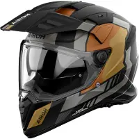 Airoh Bandit Horn, avonturenhelm ,Mat Zwart/Grijs/Bruin/Goud ,M