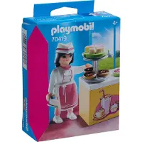 Playmobil banketbakster met toonbank en taart 70419