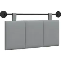 vidaXL Hangend hoofdbord Lichtgrijs Stof