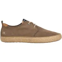Pepe Jeans Heren Port Casual beige espadrilles (45), Stof, Plat, Veters PMS100007