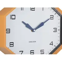 Karlsson Klok Modern Factory Octagon Ochre Yellow Navy Blue