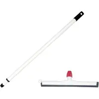 Betra Douchetrekker/vloertrekker - kunststof - wit - natuur rubber - B45 cm - Uitschuif steel wit - van 80 tot 130 cm