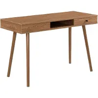 In And OutdoorMatch Bureau Pauline - Binnen- en buitengebruik - Laptoptafel - 115x48x74 cm - Houtkleur - Spaanplaat en metaal - Modern design