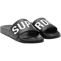 Superdry Strand-/badschoen zwart / wit