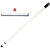 Betra Douchetrekker/vloertrekker - kunststof - wit - natuur rubber - B35 cm - Uitschuif steel wit - van 80 tot 130 cm