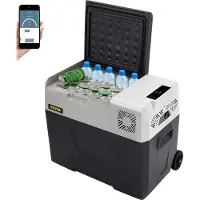 Vevor Auto Koelkast Compressor 22,4x14,5x19 Inch Auto Koelkast Mini 40l Mini Koelkast Met Scherm Met Digitale Bedieningspaneel, EfficiëNte Koeling en Schokbestendigheid voor Gebruik Binnen en Buiten