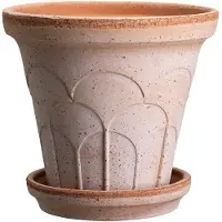 Bergs Potter Fleur pot met schotel 2-delig Roze, Ø14 m