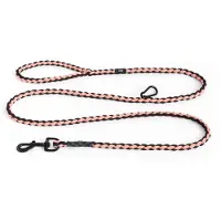 HAY - Dogs Leash Braided Adjustable - M/L - L160 cm - Pink & Black