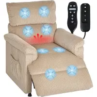 HOMCOM Massagestoel met Relaxfunctie Polyester, Staal 94L x 86B x 105H cm Bruin