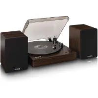 Lenco LS-200WD - Platenspeler met Bluetooth - Twee externe luidsprekers en ingebouwde stereo versterker - Hout