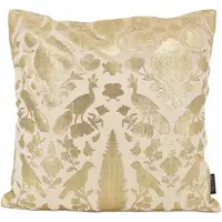 NOVÉE Sierkussen damask cream/gold | 45 x 45 cm | velvet/viscose