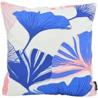 Gek op kussens! Sierkussen pink blue ginkgo | 45 x 45 cm | katoen/polyester